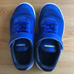 Blue Nikes, toddler size 11